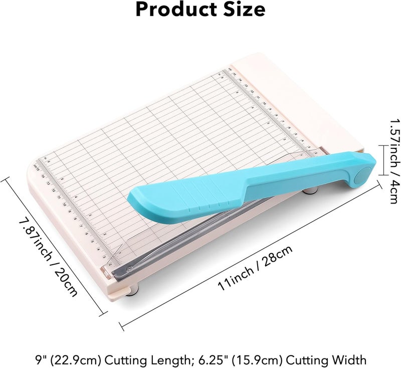 BAOFALI 9 Inch Guillotine Paper Trimmer with Grid Inches and Centimeters Cut Length Guillotine Cutter for Paper Crafts Photos Cardstock, Cardboard, Vinyl, Crafts,Scrapbooking Office - Image 2
